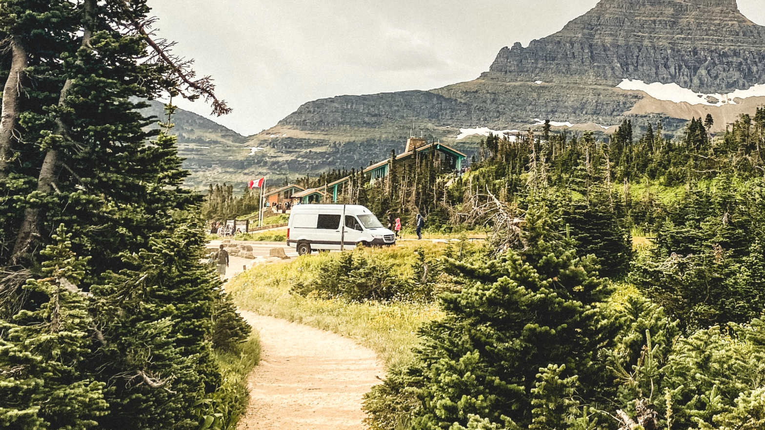 White Camper Van